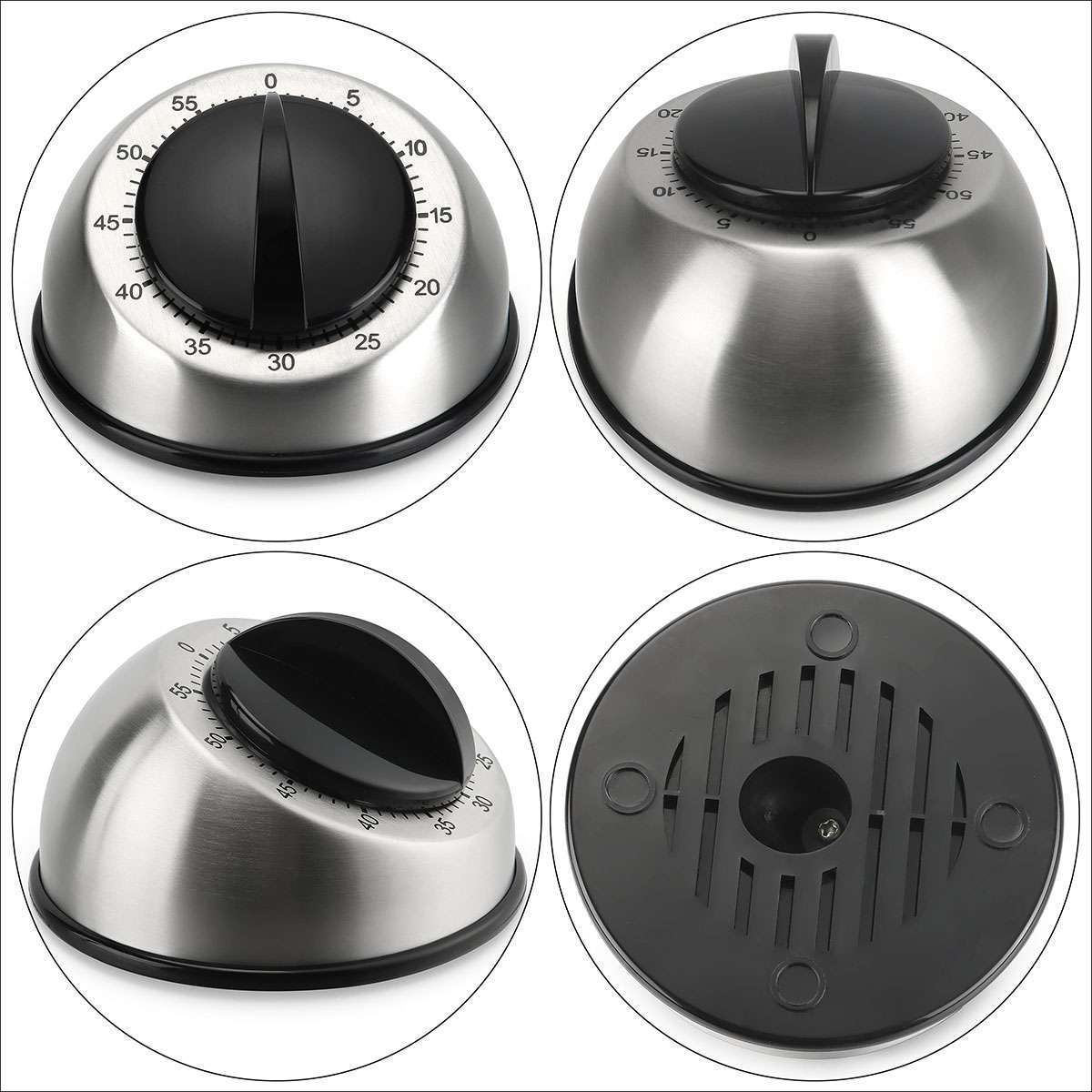 Long Ring Bell Alarm Loud 60-Minute Kitchen Cooking Wind Up Timer Mechanical USA