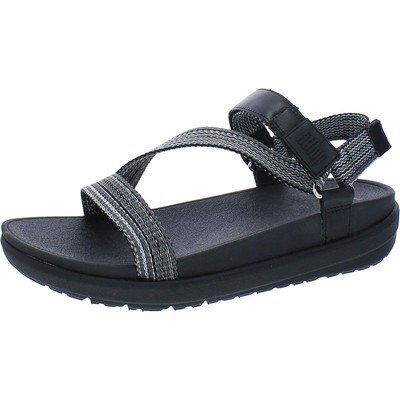 

Женские сандалии на танкетке с ремешком на щиколотке Fitflop l, размер 9, средний (B,M) BHFO 2393, All black, l
