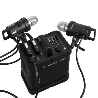 Комплект блока питания Flashpoint XPLOR Power 2400 Pro R2 с двумя головками вспышки H2400P