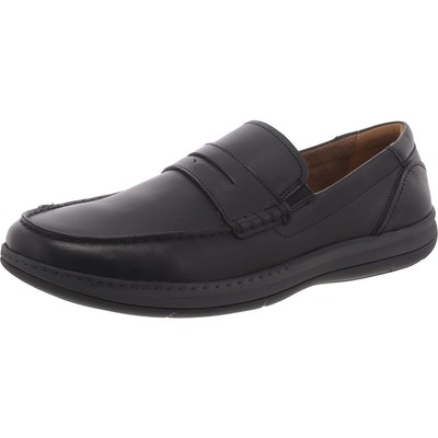 Мужские черные кожаные мокасины Florsheim без шнуровки на плоской подошве 14 Medium (D) BHFO 4062