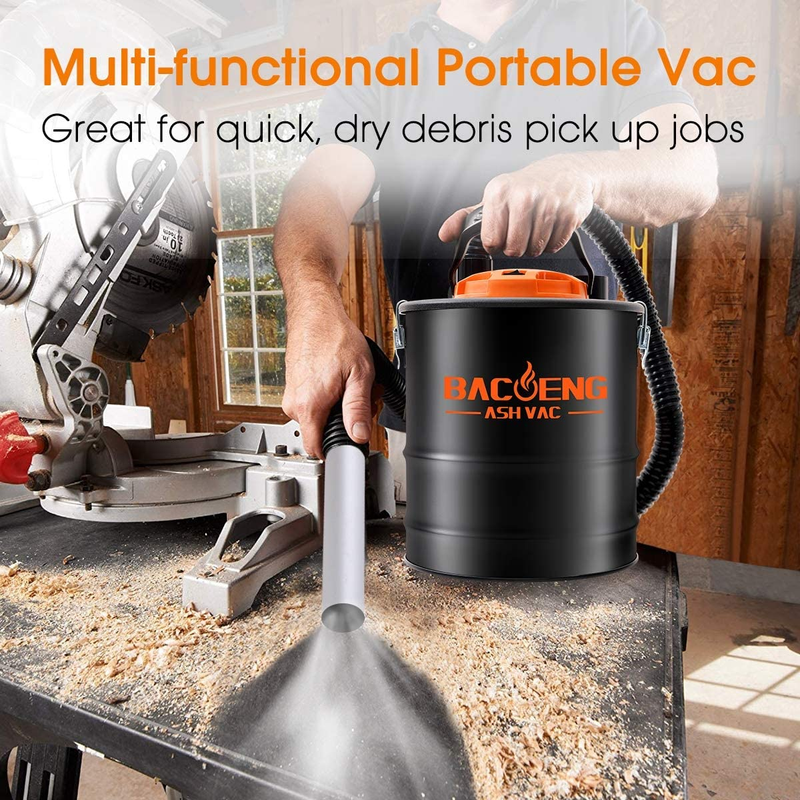 Standard 4 Gallon 6.6Amp Ash Vacuum Cleaner with Blow Function for Pellet Stoves