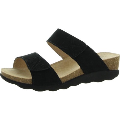 Женские босоножки на танкетке Dansko Maddy из черной кожи, размер 39, средний (B,M), BHFO 0637