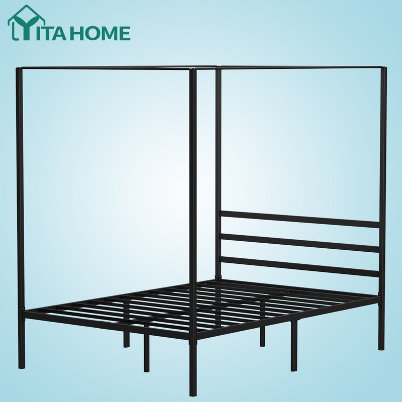 Bed Frame With Headboard Platform No Box Spring 14