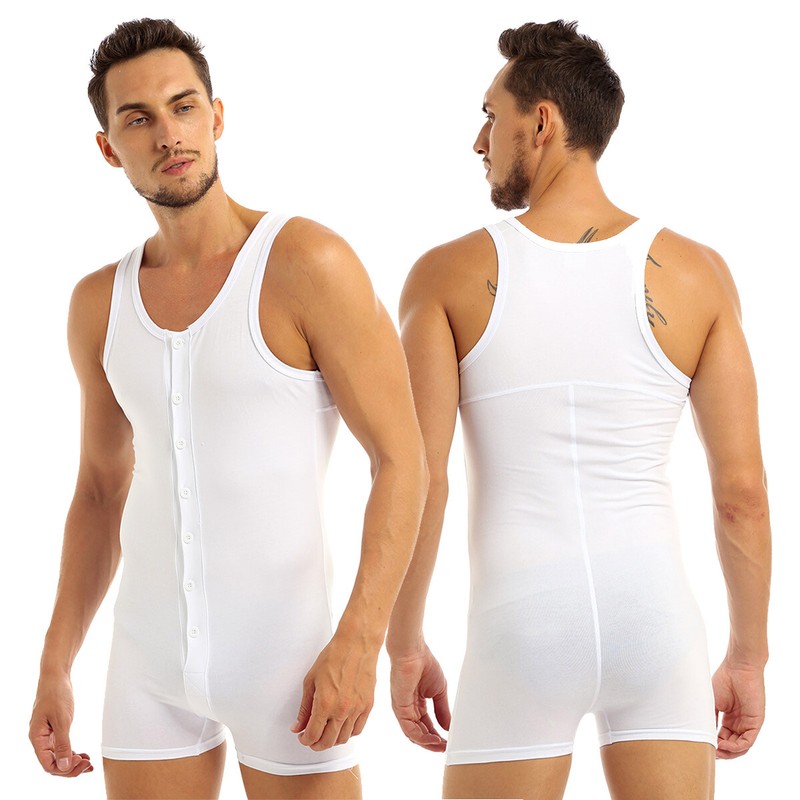 zdhoor Mens OnePiece Short Unitard Jumpsuit Short Sleeve Bodysuit