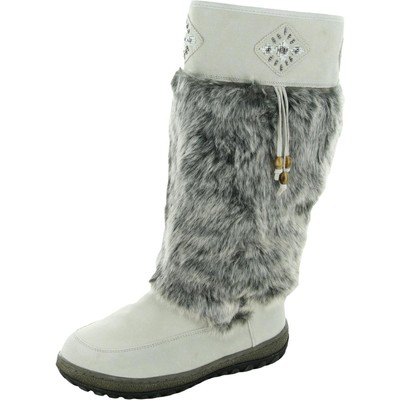 Женские сапоги до колена Nika White Womens Wanderlust 10 среднего размера (B,M) BHFO 7010