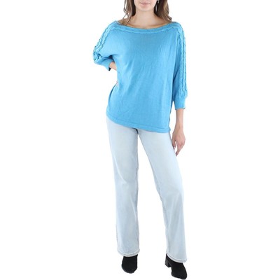 

Belldini Женская синяя укороченная рубашка с вырезом «лодочка» Пуловер-свитер Топ  BHFO 1645, Marina blue