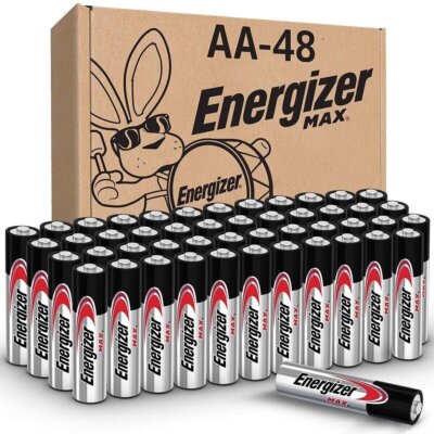 Energizer AA Batteries (48 Count), Double A MAX Alkaline Battery
