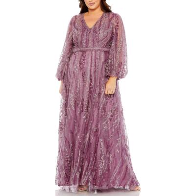Женское вечернее платье Mac Duggal, украшенное вышивкой, плюс BHFO 7558