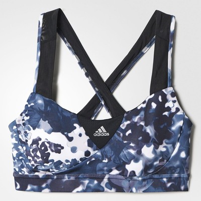 Adidas Supernova Graphic Bra Womens Blue Dark Grey Sportswear Спортивная одежда Верх