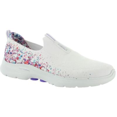 Женские кроссовки Skechers Go Walk 6 с цветочным принтом Sunrise Slip-On Sneakers BHFO 6803