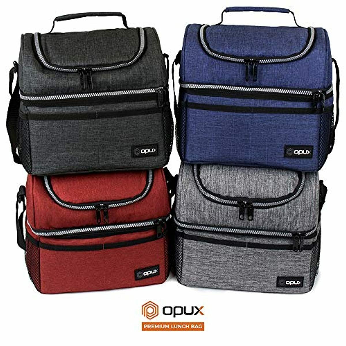 Two Compartment Lunch Box Bag for Men Women Dual 2 Office School Work Sleek Best