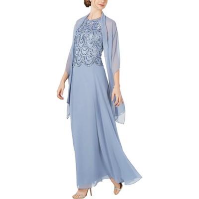 

Женское вечернее платье JKara Popover 2 PC с украшением BHFO 0563, Dusty blue