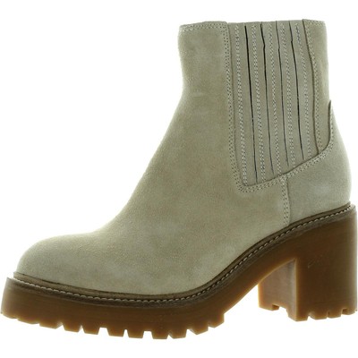

Женские бежевые замшевые ботильоны Jeffrey Campbell, обувь 10, средний (B,M) BHFO 5842, Бежевый, BHFO