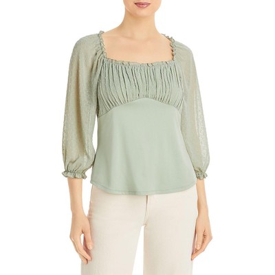 

Женская блузка с присборенным вырезом Chenault в горошек BHFO 2593