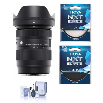 Современный объектив Sigma 28-70mm f/2.8 DG с L-образным креплением и комплектом фильтров Hoya 67mm