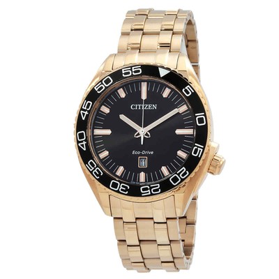 Pre-owned Citizen Carson Eco-drive Black Dial Men's Watch Aw1773-55e