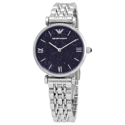 Женские кварцевые часы Emporio Armani с синим циферблатом AR11091