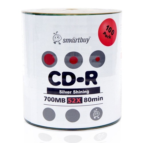 400 52X Smartbuy CD-R 700MB Shiny Silver Top Record Disc +Black Permanent Marker