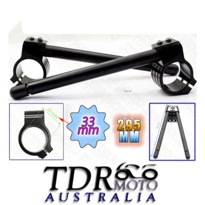33mm Black CNC Clip-On Clip On Handlebar for Kawasaki KZ305A1/A2/B1-B3