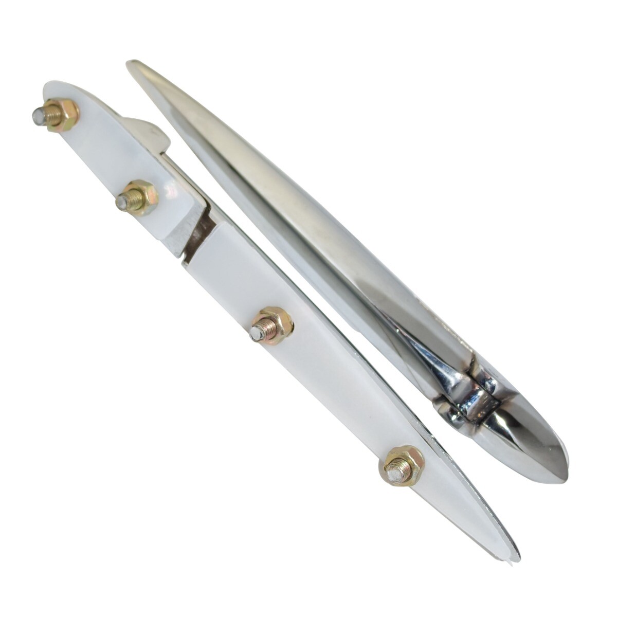 New Boot Trunk Lid Hinges Set Chrome Plated With Washers For Morris Oxford 