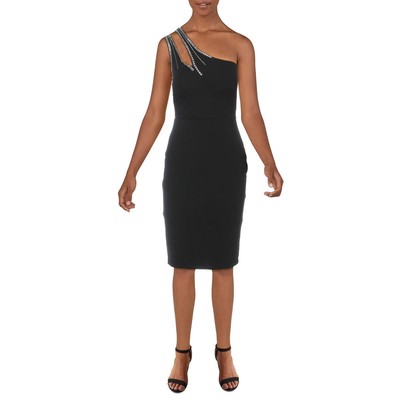 Женское черное мини-платье на одно плечо City Studios для вечеринок Juniors 7 BHFO 4150