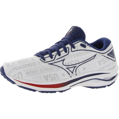 

Белые женские беговые кроссовки и кроссовки Mizuno 7 Medium (B,M) BHFO 4924, White/blue/red, J1GD215219