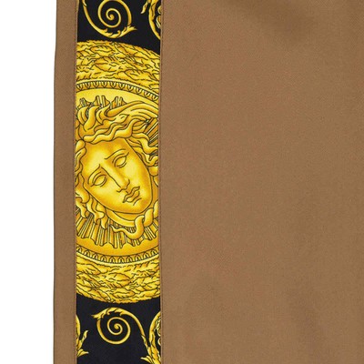 Pre-owned Versace Men's Black And Gold Barocco Print Track Pants In Multicolor