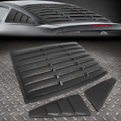 ДЛЯ 05-14 FORD MUSTANG ЧЕРНАЯ ЗАДНЯЯ + БОКОВАЯ ЧЕТВЕРТЬ ОКНА ЖАЛЮЗИ СОЛНЦЕЗАЩИТНАЯ КРЫШКА