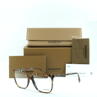 New BURBERRY BE2367 3966 Louise Check Brown 54/17/140mm Authentic Eyeglasses