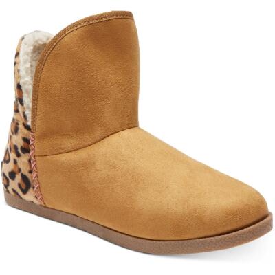 Rockport Womens Veda Faux Fur Suede Flats Ankle Boots Shoes BHFO 5656