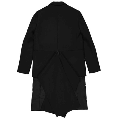 Pre-owned Burberry Ladies Black Wadded Detachable-warmer Wool Tailored Jacket, Brand Size