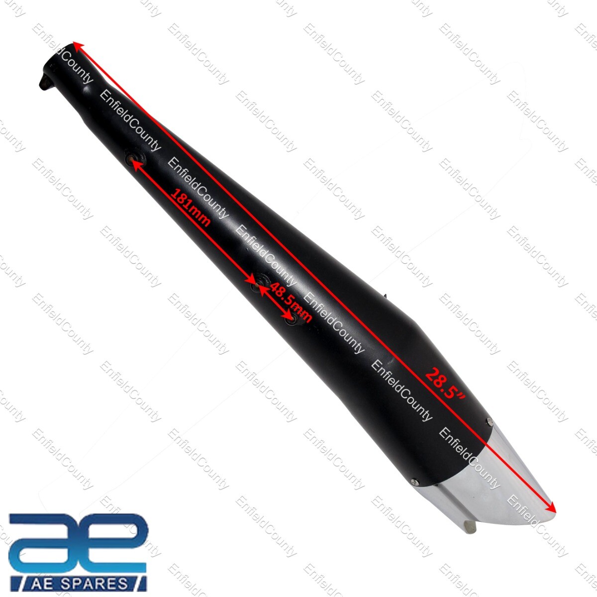 Dolphin Silencer Black & Chrome For Royal Enfield Classic 350 