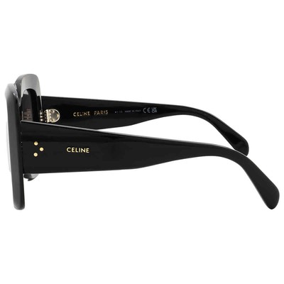 Pre-owned Celine Bold 3 Dots Grey Square Ladies Sunglasses Cl40263i 01a 54 Cl40263i 01a 54 In Gray