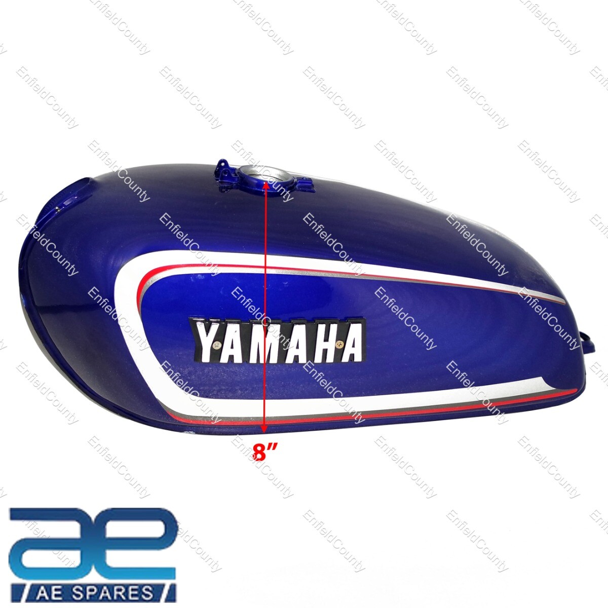 Yamaha RX100 RX125 Dark Blue Petrol Fuel Tank With Lid Cap + Tap  