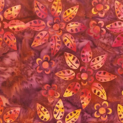Anthology Fabric - Batik 320Q-8 Jacqueline's Spirit Sangria Floral  Cotton YARD