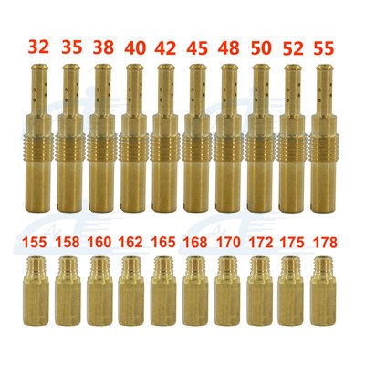 10Pcs Slow Pilot Jet & 10Pcs Carburetor Main Jet kit for Keihin PWK Carb Honda