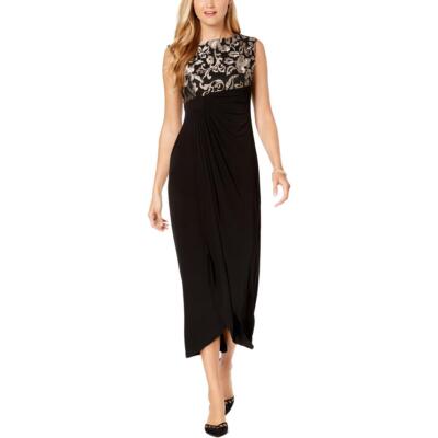 

Connected Apparel Womens Faux-Wrap Formal Evening Dress Gown Petites BHFO 0752, Золотой