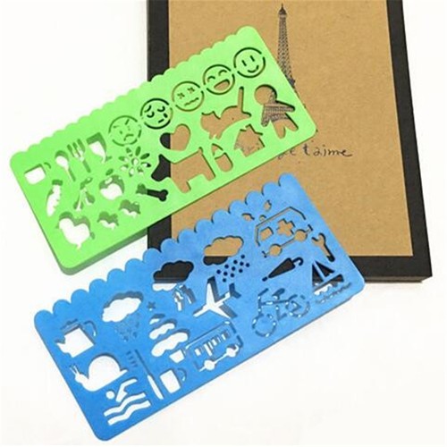 4pcs children diy art drawing stencils picture painting template kit