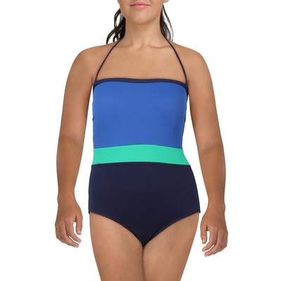 Женский слитный купальник Tommy Bahama Island Cays синего цвета с текстурой 12 BHFO 1294
