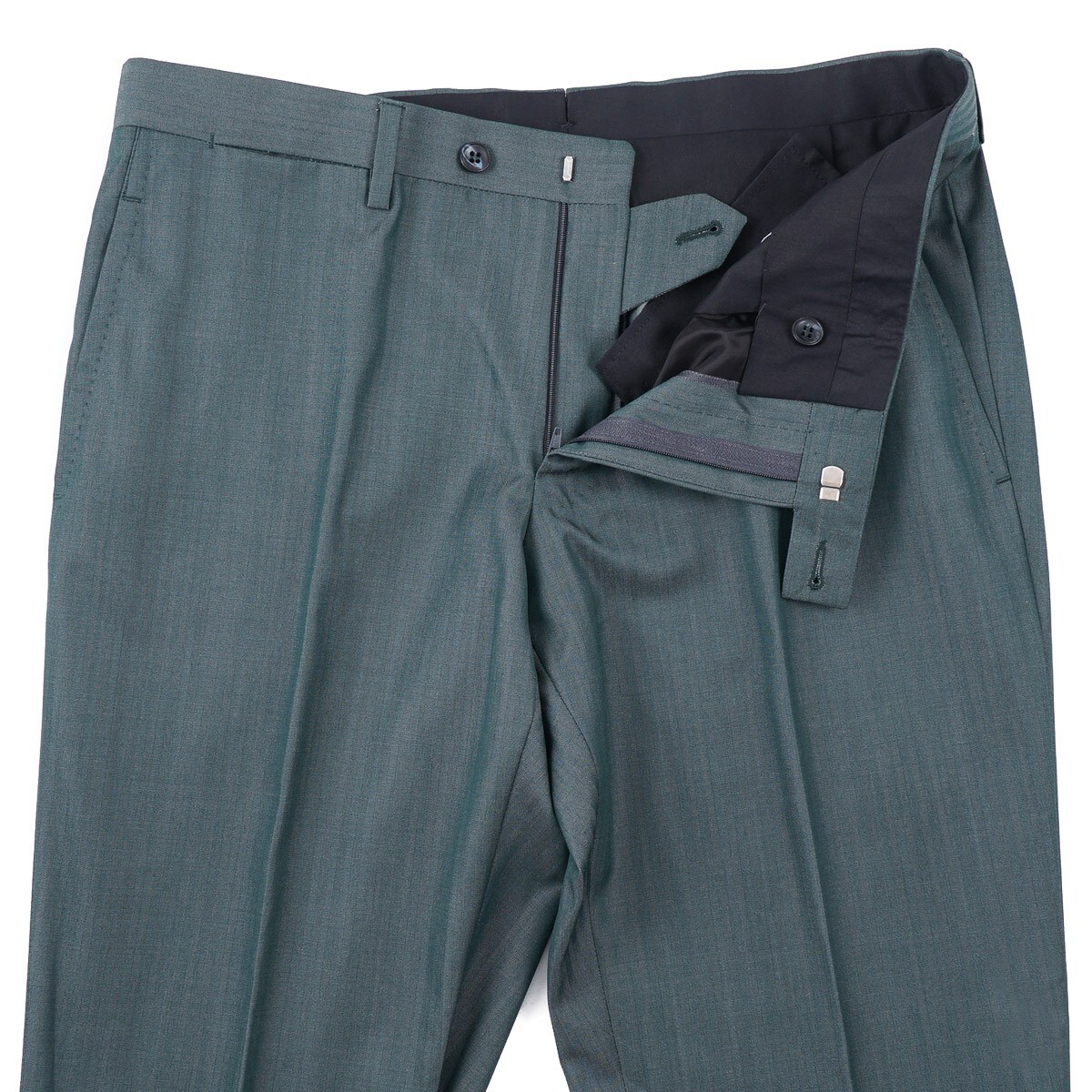 Pre-owned Sartorio Napoli By Kiton Soft-constructed Lightweight Wool Suit 42r (eu 52) In Green