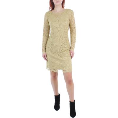 

Nanette Nanette Lepore Женское золотое кружевное коктейльное и вечернее платье  BHFO 8332, Золотой