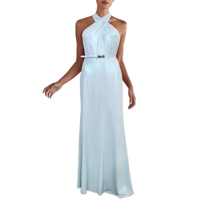 

Женское вечернее платье Lauren Ralph Lauren синего цвета металлик  BHFO 8029, Синий