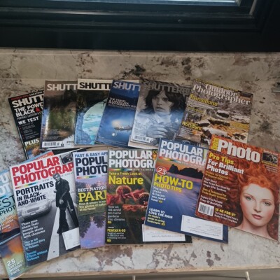 Lot Of 12 Magazine Popular Photography Shutterbug Digital Outdoor 2013/14/15/16 