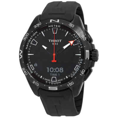 Pre-owned Tissot T-touch Perpetual Alarm Chronograph Quartz Mens Watch T121.420.47.051.03