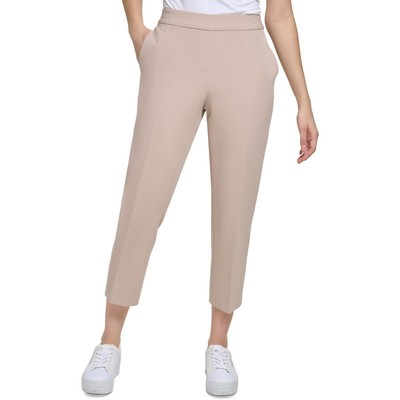 Calvin Klein Womens Beige Mid Rise Slim Work Wear Skinny Pants 4 BHFO 5099