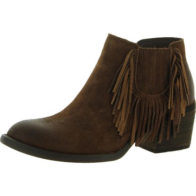 

Замшевые ботильоны с бахромой Born Womens Danni Brown 8 Medium (B,M) BHFO 4199, Rust