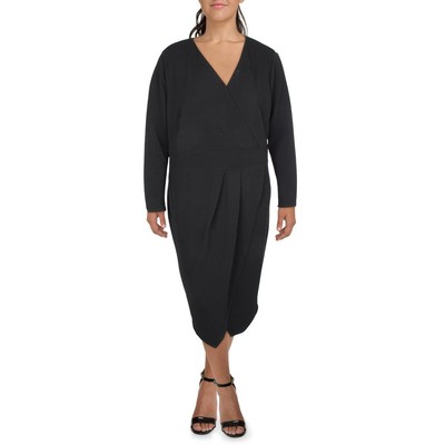 

Rachel Rachel Roy Женское черное текстурированное длинное платье с запахом плюс 22 Вт BHFO 8324, Черный