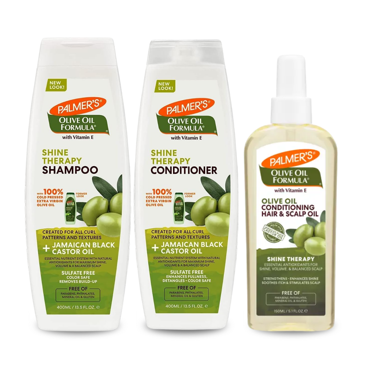 Palmer’s Olive Oil Hair Care Bundle Shampoo Conditioner & Hair Scalp Oil