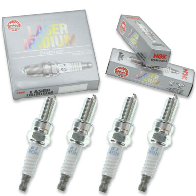 4 pc NGK 7692 MR8AI9 Laser Iridium Spark Plugs for 09482-00612 Ignition Wire dj