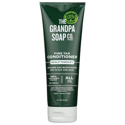 Pine Tar Conditioner, Soothes Dry Scalp, Tea Tree Oil, 8 Fl Oz, Vegan